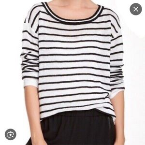 Alice + Olivia Ottoman linen blend striped sweater - S